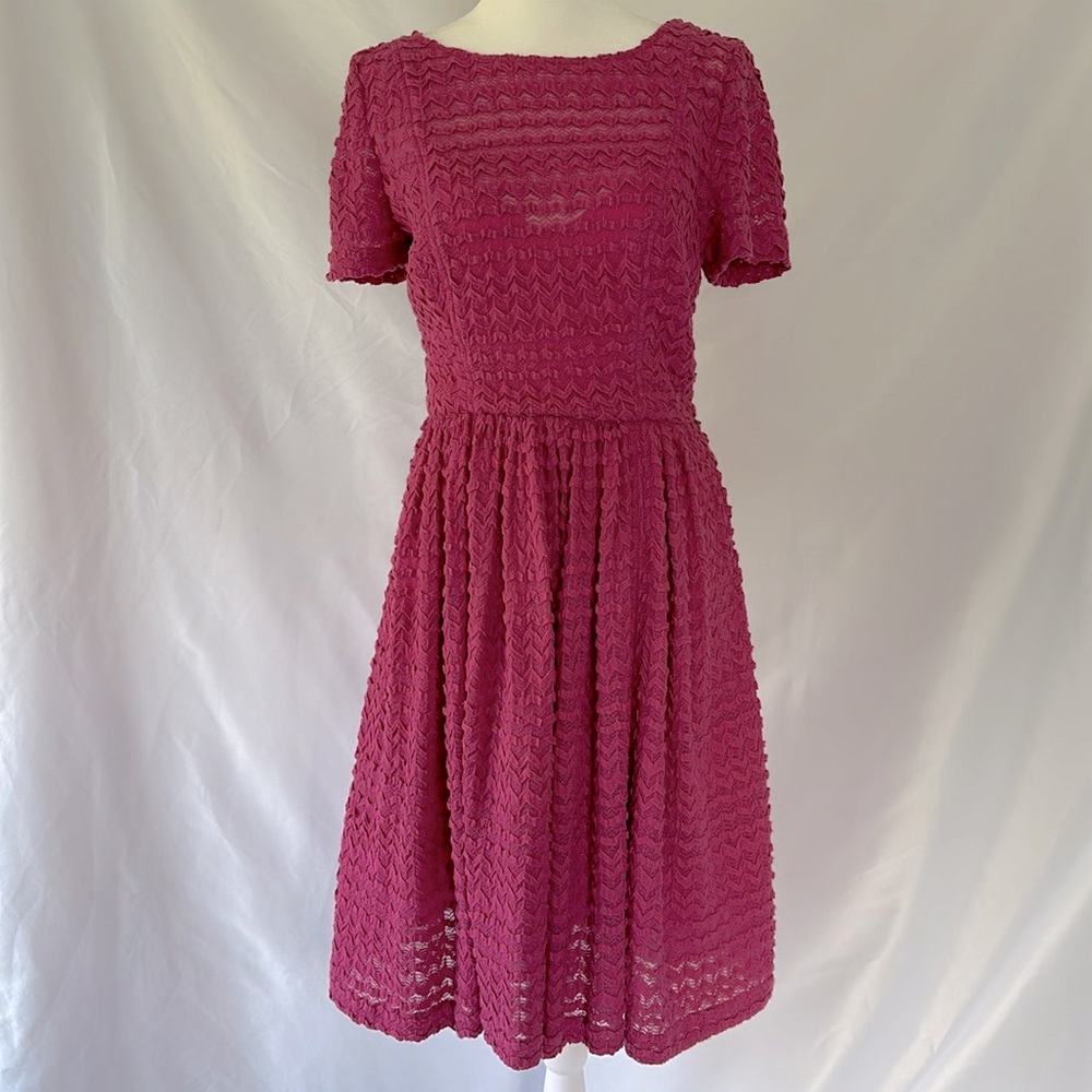 Plenty by Tracy Reese Short Sleeve Dress Magenta/Pink